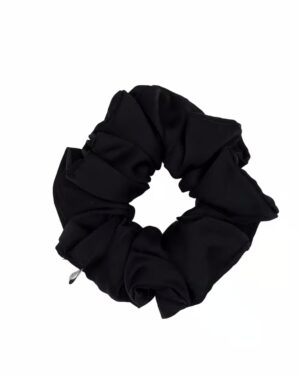 czarna satynowa gumka do włosów