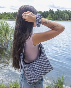 torebka mini w kratke vichy handmade