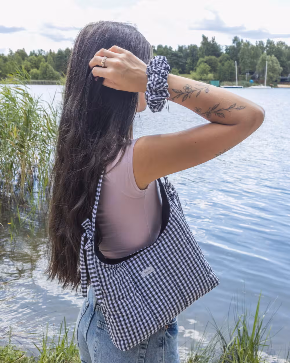 Torebka Mini Bag Vichy Black 2 torebka mini w kratke vichy handmade