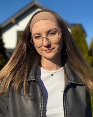 Brązowa opaska handmade