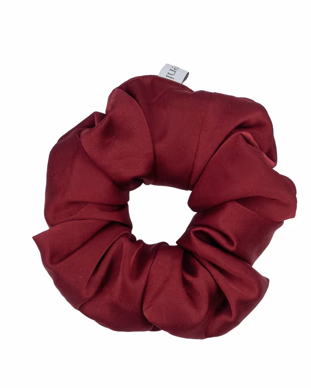Satynowa Scrunchie do włosów Cherry Wine 1 bordowa satynowa gumka do włosów