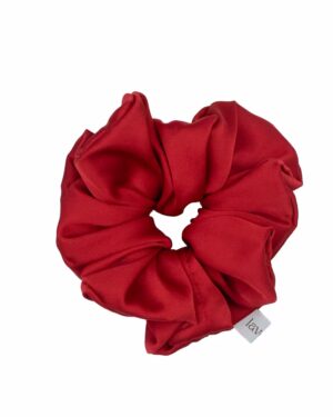 czerwona scrunchie handmade