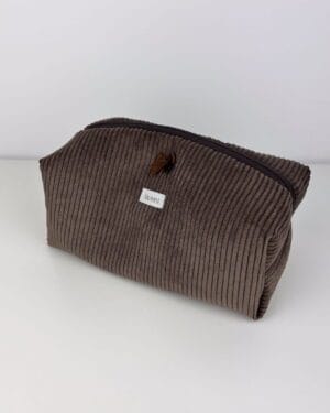 sztruksowa kosmetyczka handmade