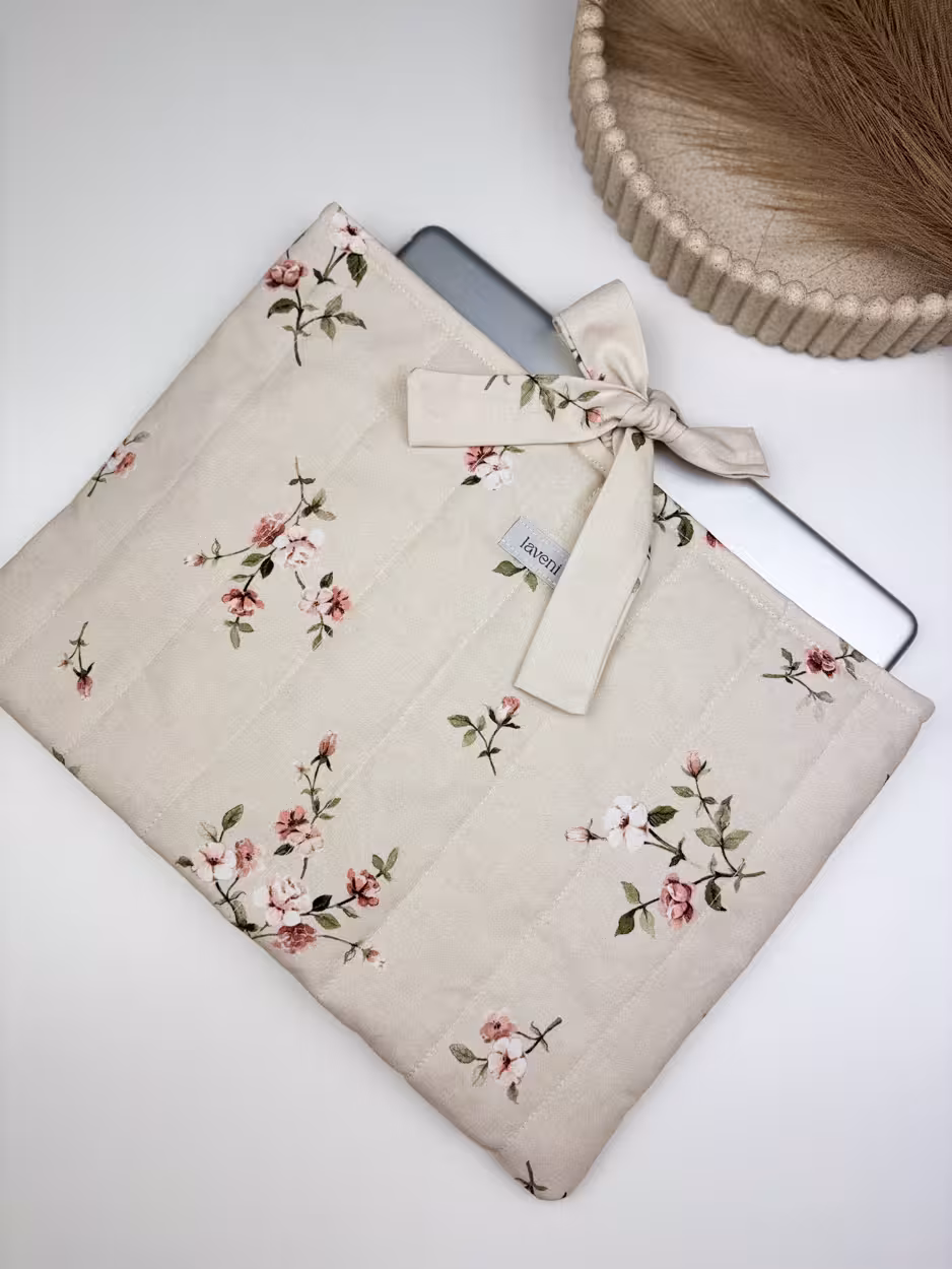 Etui na Tablet Rose Beige 2 etui handmade w różyczki