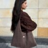 sztruksowa torebka hobo handmade