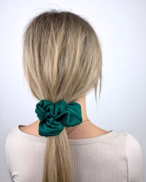 gumka do włosów zielona