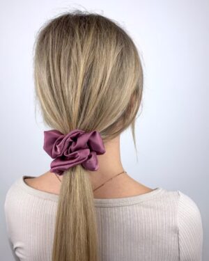 scrunchie brudny róż