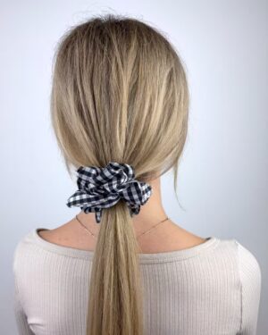 scrunchie w kratkę vichy