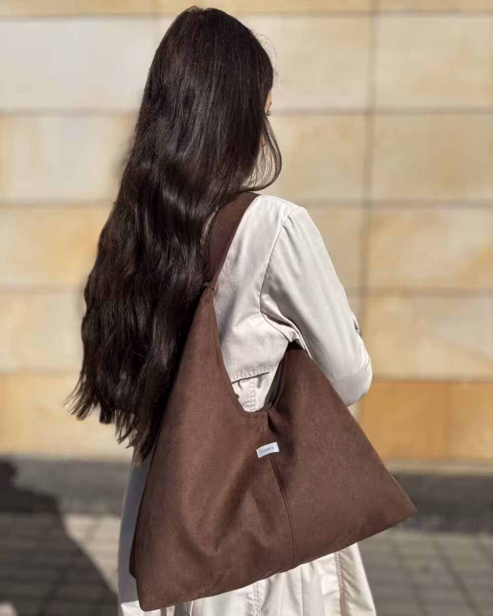 Torebka Hobo Suede Mokka 2 torebka na ramie hobo handmade