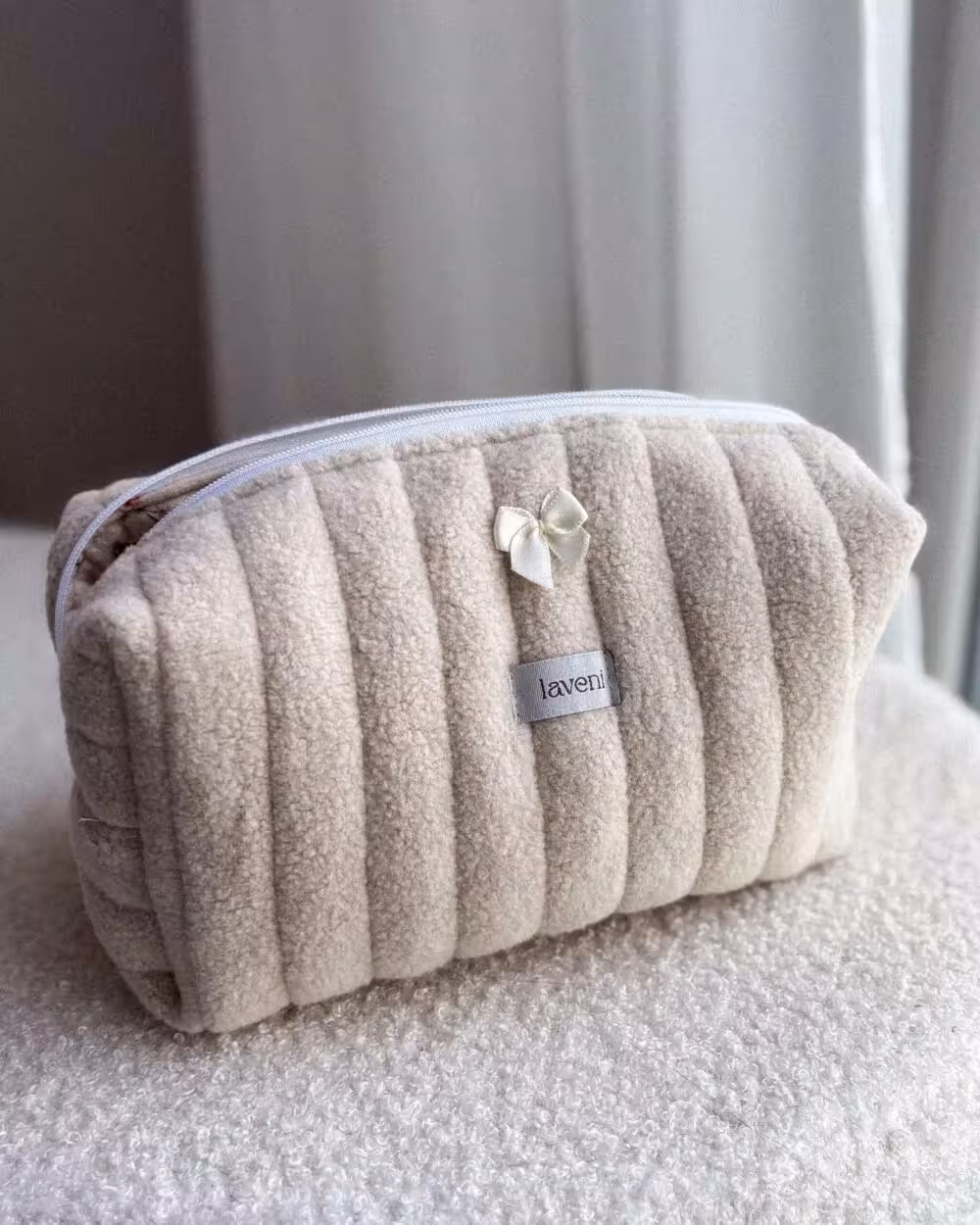 Kosmetyczka Soft Beige 1 miękka kosmetyczka handmade