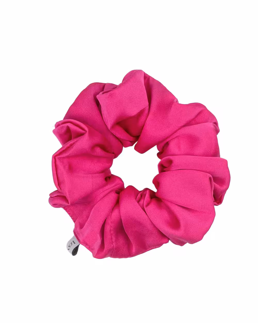 Satynowa Scrunchie do włosów Fuchsia 1 gumka do włosów ciemny róż
