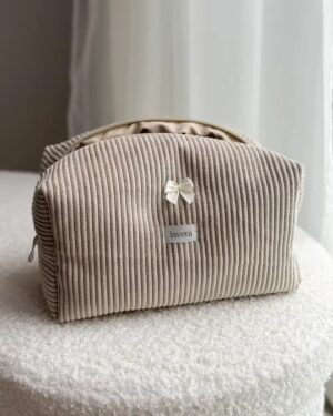 beżowa kosmetyczka handmade