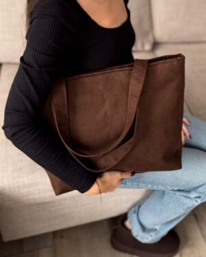 zamszowa torebka handmade