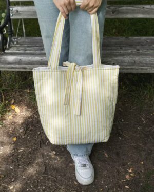 torebka stripe tote handmade