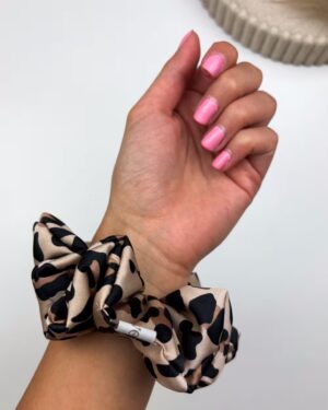 gumka do włosów scrunchie panterka