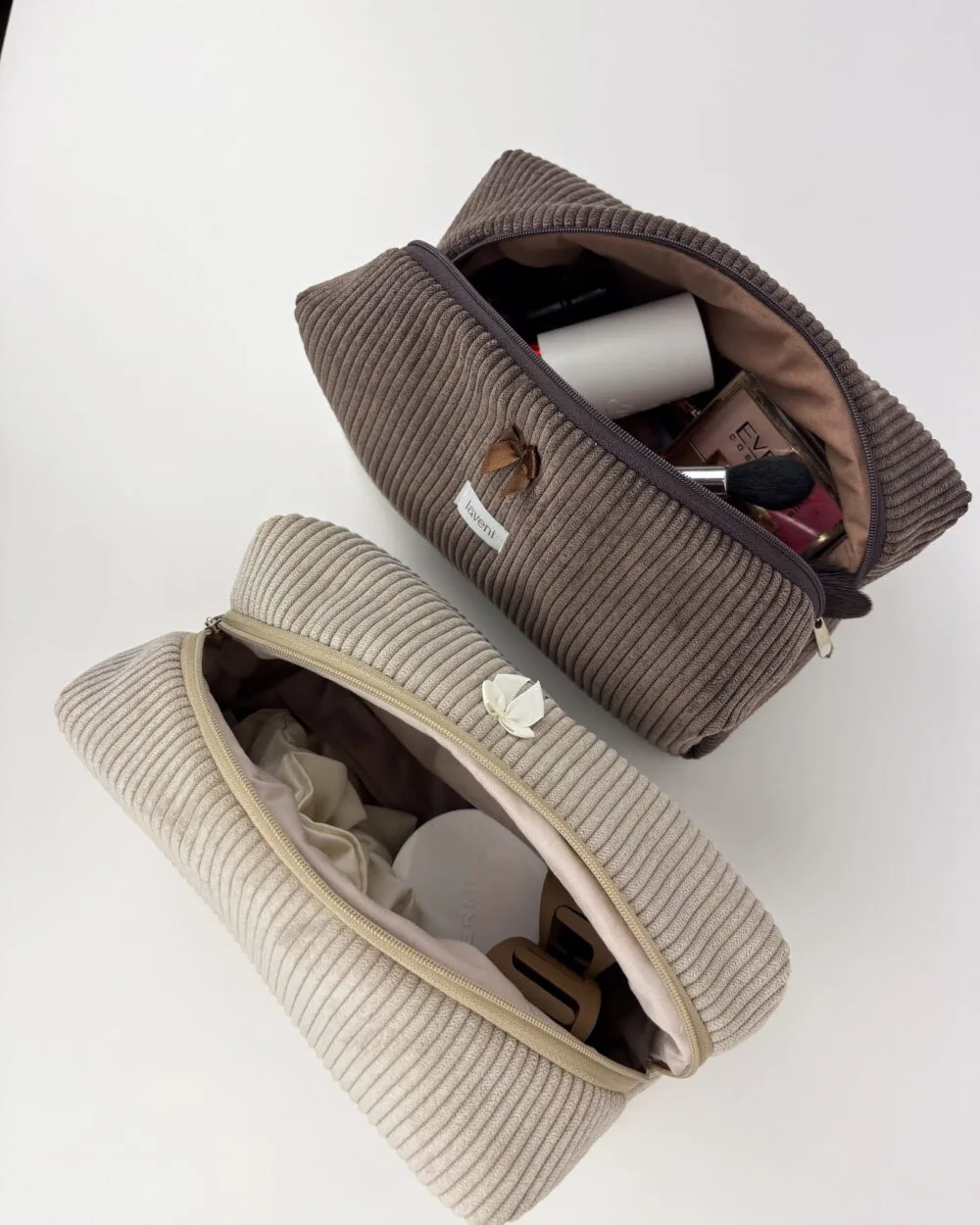 Kosmetyczka Sztruks Sand 5 Kosmetyczka Sztruks Sand - obrazek 5