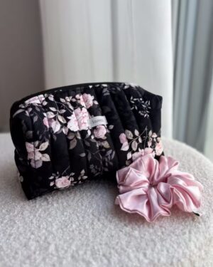 zestaw kosmetyczka i scrunchie handmade