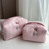 kosmetyczka pudrowy róż handmade
