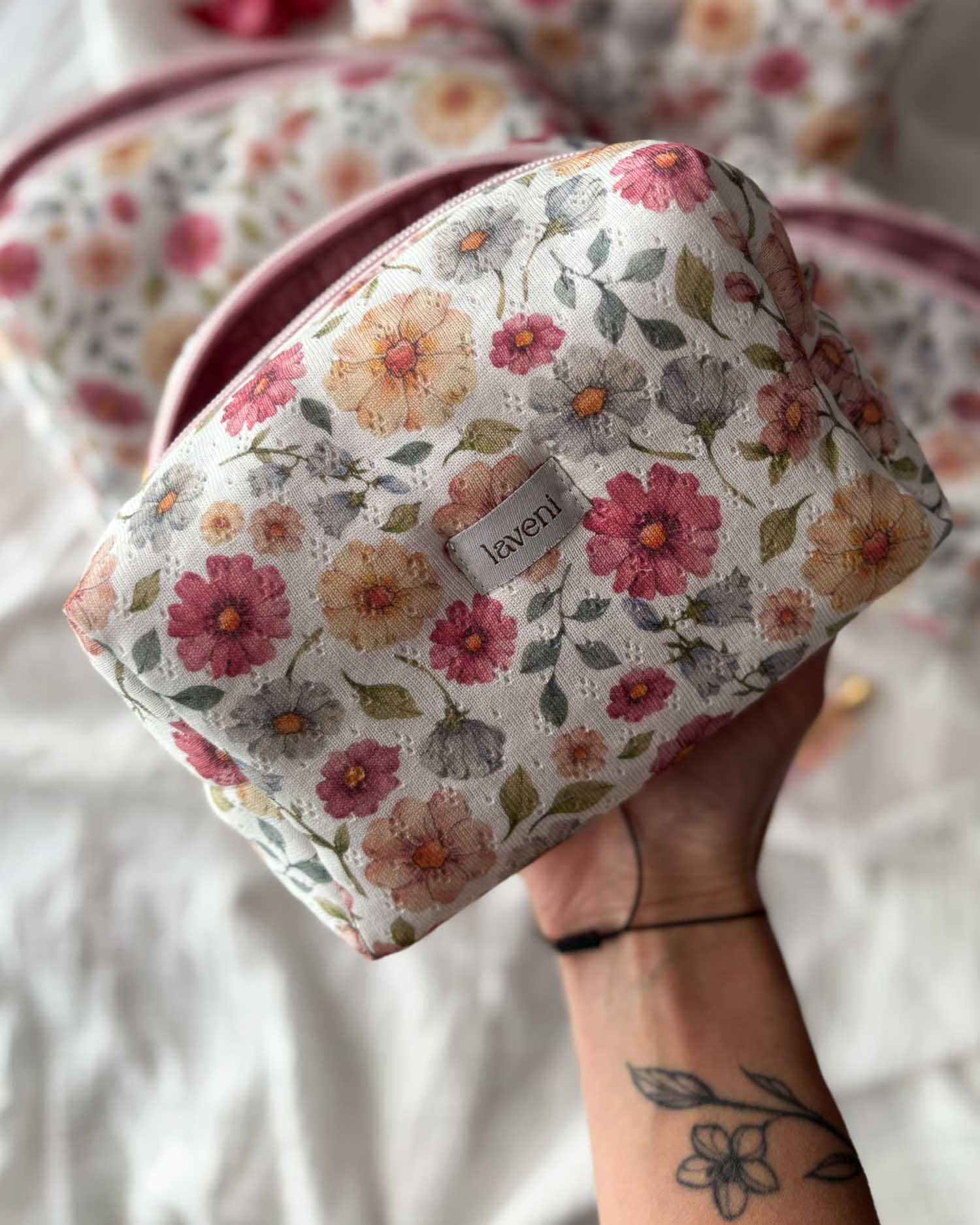 Limitowany Zestaw Kosmetyczek Spring Blossom 5 kosmetyczka handmade w kwiaty