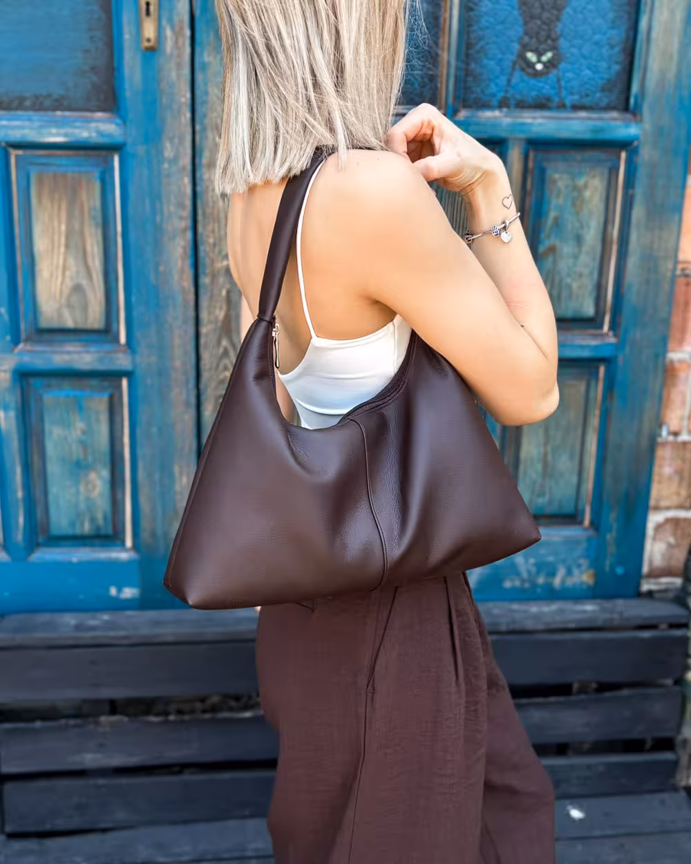 Torebka Slouchy LUNA Chocolate 6 Torebka Slouchy LUNA Chocolate - obrazek 6