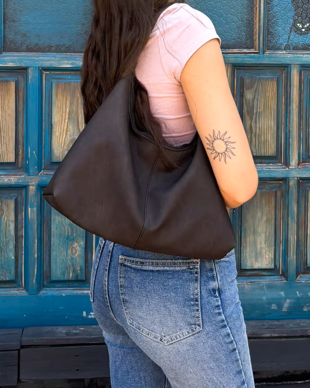 Torebka Slouchy LUNA Dark Brown 4 Torebka Slouchy LUNA Dark Brown - obrazek 4