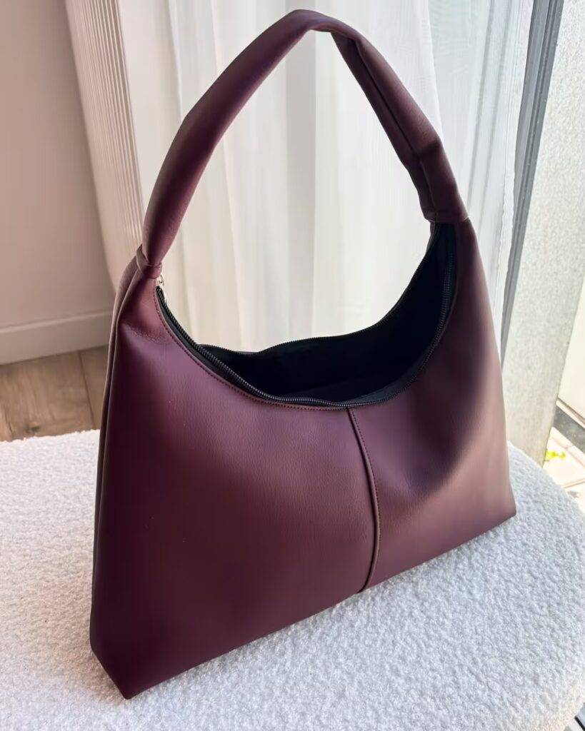 miekka torebka hobo bordowa