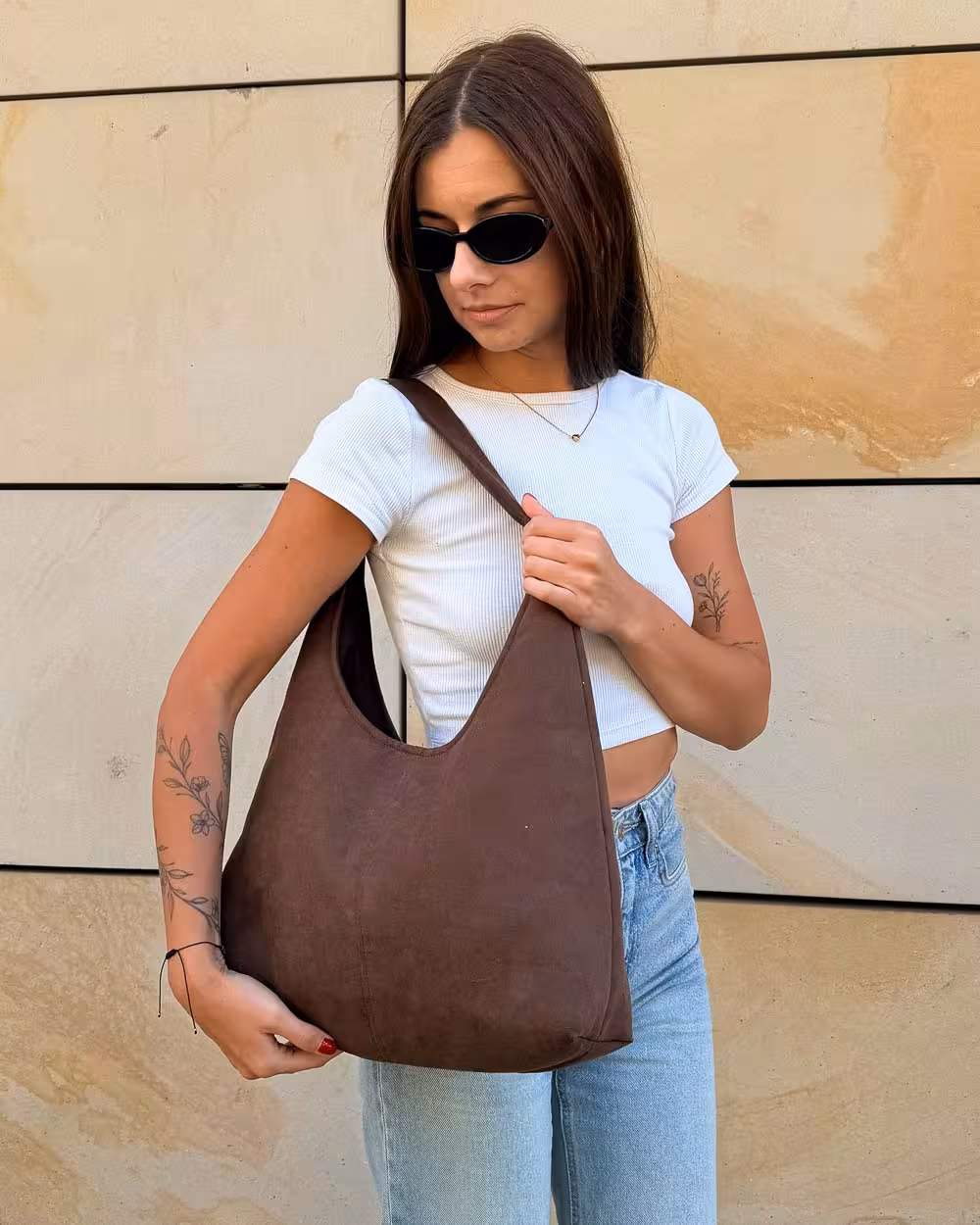 Torebka Hobo LARA Suede Mocha 4 Torebka Hobo LARA Suede Mocha - obrazek 4