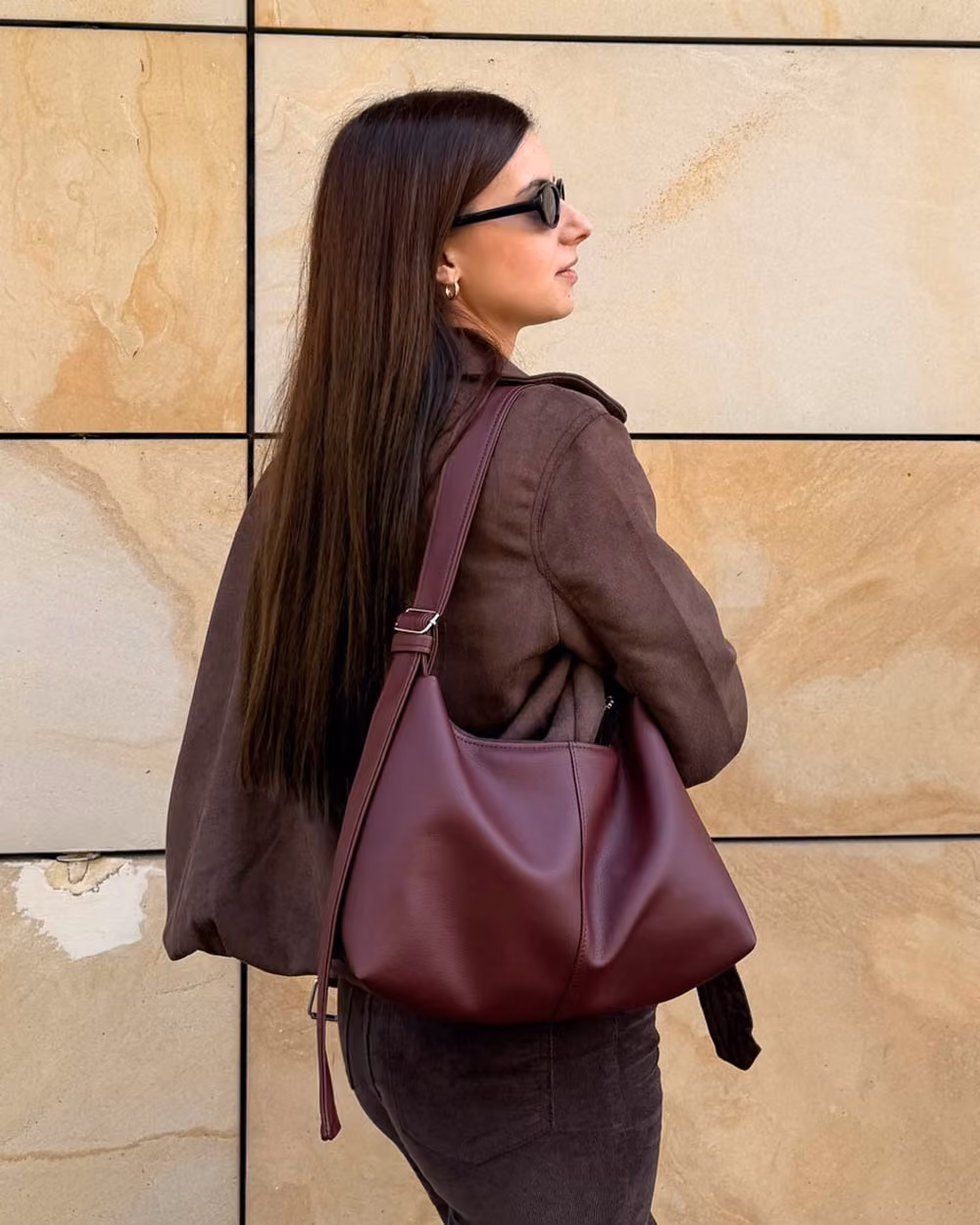 Torebka Slouchy MIA Dark Cherry 10 Torebka Slouchy MIA Dark Cherry - obrazek 10
