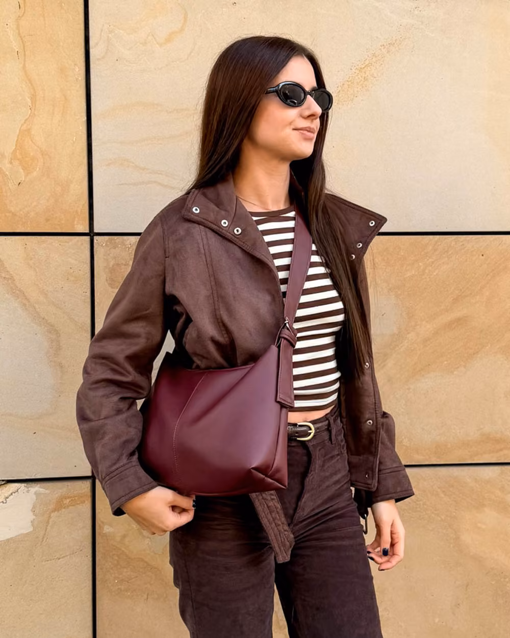 Torebka Slouchy MIA Dark Cherry 9 Torebka Slouchy MIA Dark Cherry - obrazek 9